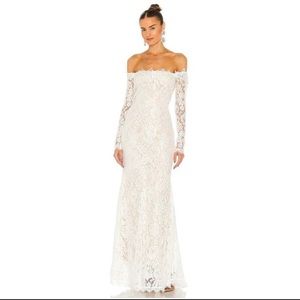 Heartloom-like dress romantic white lace-off the shoulder dress, from lulu